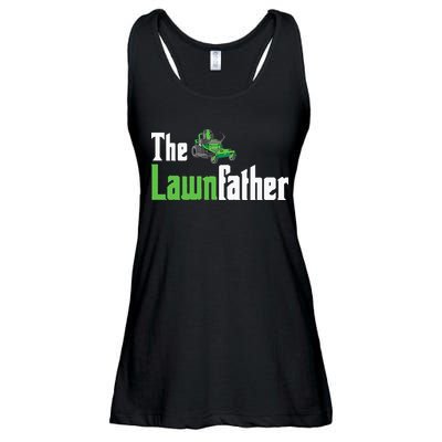 The Lawnfather Funny Lawn Mowing Ladies Essential Flowy Tank