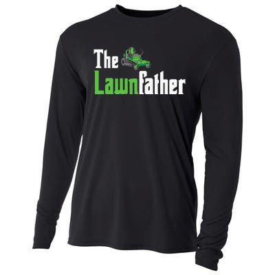 The Lawnfather Funny Lawn Mowing Cooling Performance Long Sleeve Crew