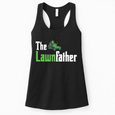 The Lawnfather Funny Lawn Mowing Womens Tank Top