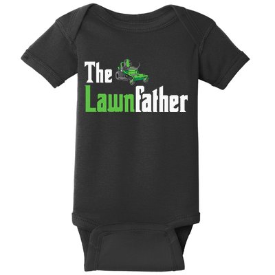 The Lawnfather Funny Lawn Mowing Baby Bodysuit