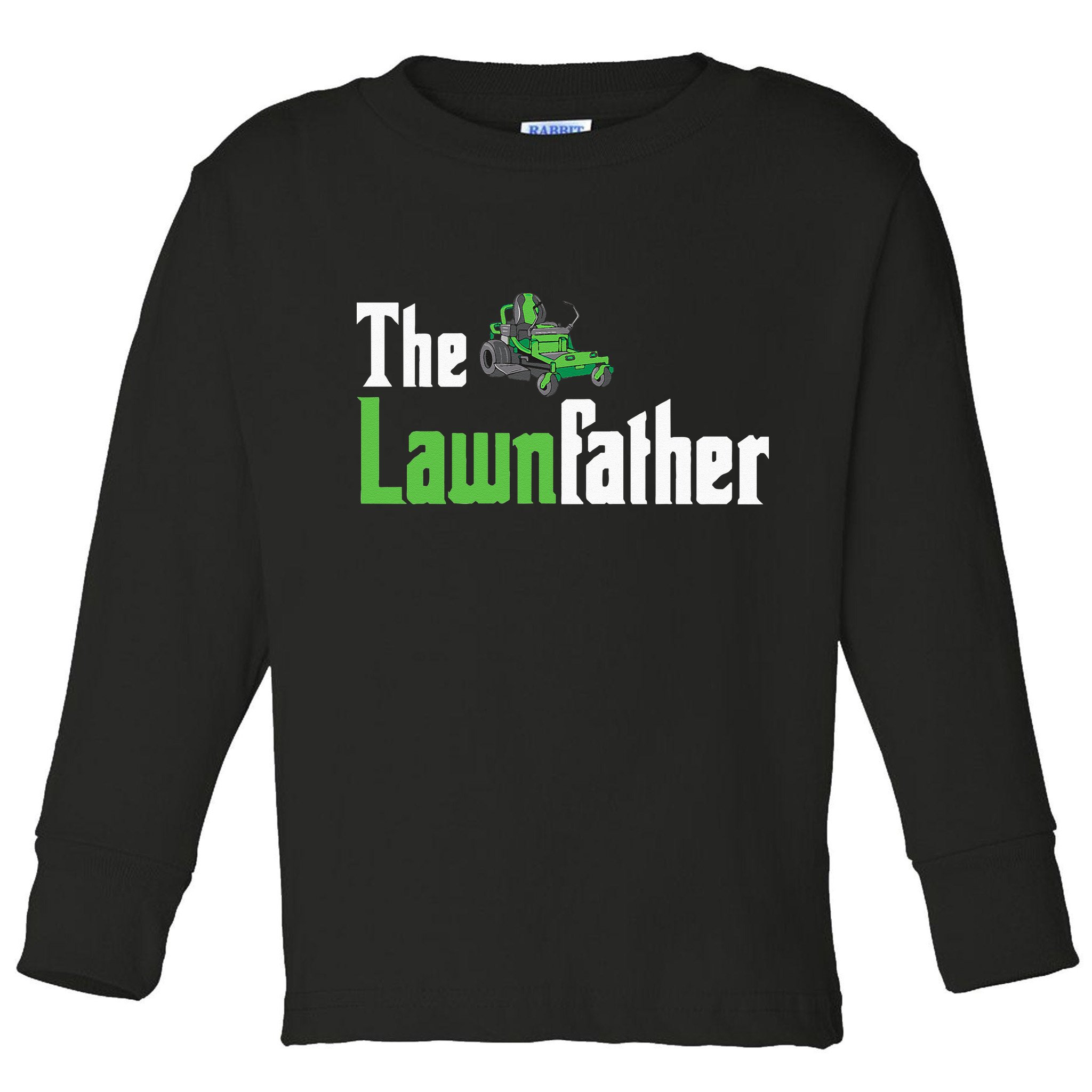 The Lawnfather Funny Lawn Mowing Toddler Long Sleeve Shirt