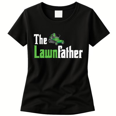 The Lawnfather Funny Lawn Mowing Womens T-Shirt