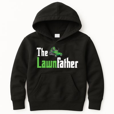 The Lawnfather Funny Lawn Mowing Kids Hoodie