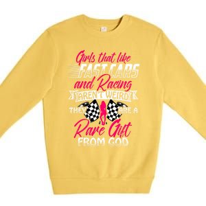 That Like Fast Cars Are Rare Fun Quote For Racing Fans Great Gift Premium Crewneck Sweatshirt