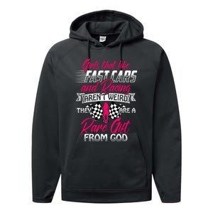 That Like Fast Cars Are Rare Fun Quote For Racing Fans Great Gift Performance Fleece Hoodie