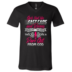 That Like Fast Cars Are Rare Fun Quote For Racing Fans Great Gift V-Neck T-Shirt