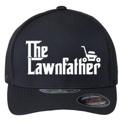 The Lawn Father Funny Lawn Mower Dad Flexfit Unipanel Trucker Cap