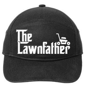 The Lawn Father Funny Lawn Mower Dad 7-Panel Snapback Hat