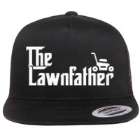 The Lawn Father Funny Lawn Mower Dad Flat Bill Trucker Hat