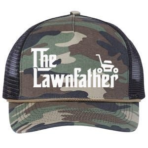 The Lawn Father Funny Lawn Mower Dad Retro Rope Trucker Hat Cap