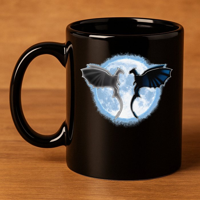 Toothless Light Fury In Space Design For Valentines Day 11oz C Handle Ceramic Mug
