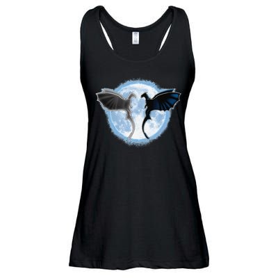 Toothless Light Fury In Space Design For Valentines Day Ladies Essential Flowy Tank