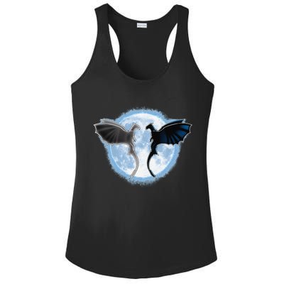 Toothless Light Fury In Space Design For Valentines Day Ladies PosiCharge Competitor Racerback Tank