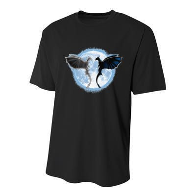 Toothless Light Fury In Space Design For Valentines Day Youth Performance Sprint T-Shirt