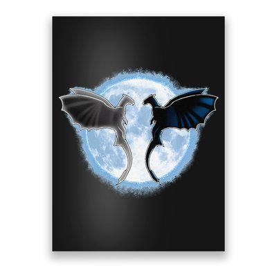 Toothless Light Fury In Space Design For Valentines Day Poster