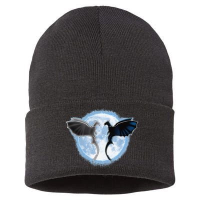 Toothless Light Fury In Space Design For Valentines Day Sustainable Knit Beanie