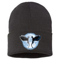 Toothless Light Fury In Space Design For Valentines Day Sustainable Knit Beanie