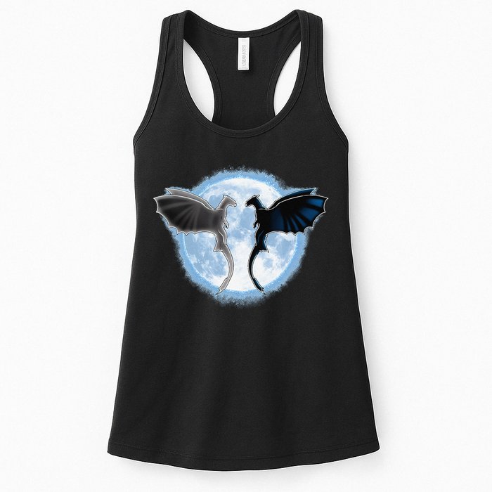 Toothless Light Fury In Space Design For Valentines Day Womens Tank Top