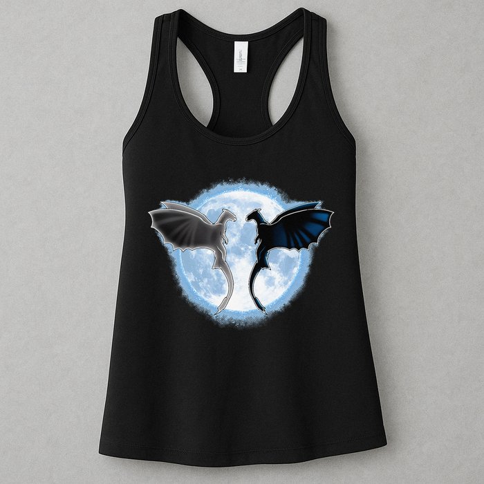 Toothless Light Fury In Space Design For Valentines Day Womens Tank Top