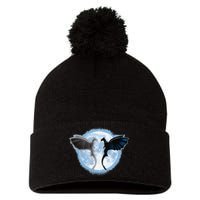 Toothless Light Fury In Space Design For Valentines Day Pom Pom 12in Knit Beanie