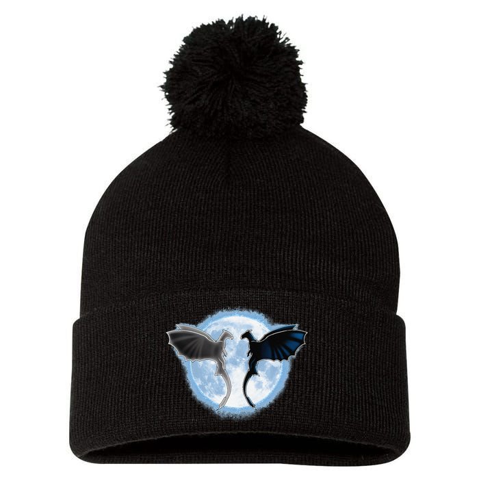 Toothless Light Fury In Space Design For Valentines Day Pom Pom 12in Knit Beanie