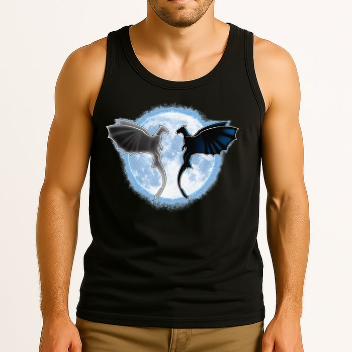 Toothless Light Fury In Space Design For Valentines Day Tank Top