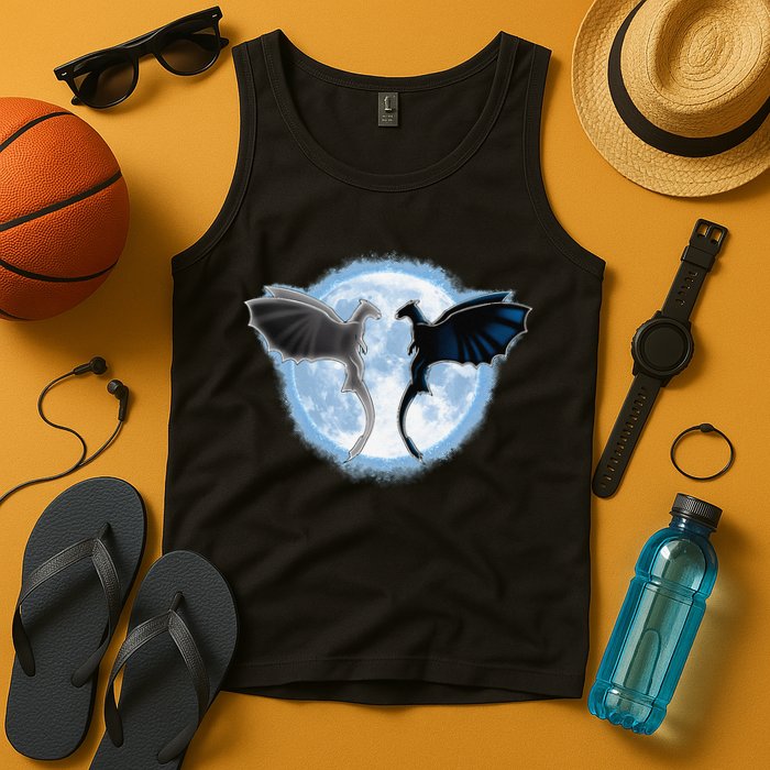 Toothless Light Fury In Space Design For Valentines Day Tank Top