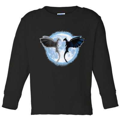 Toothless Light Fury In Space Design For Valentines Day Toddler Long Sleeve Shirt
