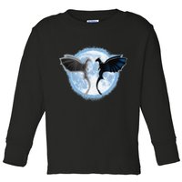Toothless Light Fury In Space Design For Valentines Day Toddler Long Sleeve Shirt