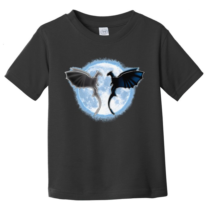 Toothless Light Fury In Space Design For Valentines Day Toddler T-Shirt