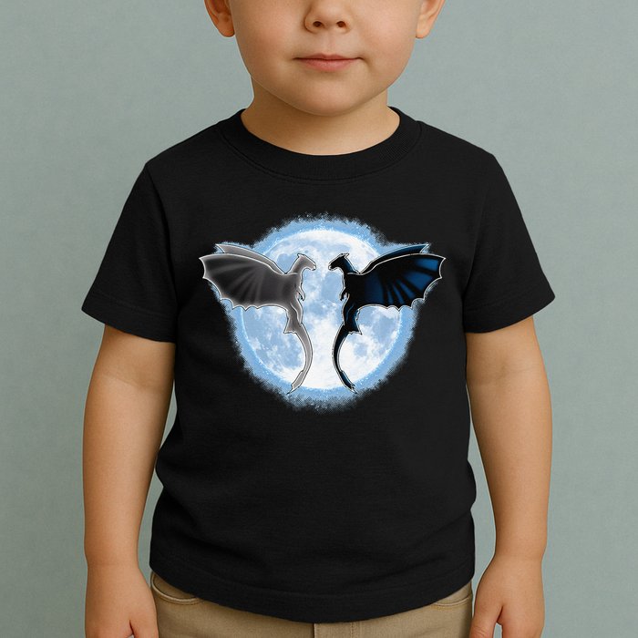 Toothless Light Fury In Space Design For Valentines Day Toddler T-Shirt