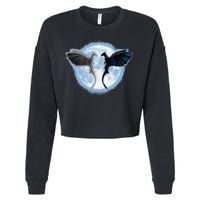 Toothless Light Fury In Space Design For Valentines Day Cropped Pullover Crew