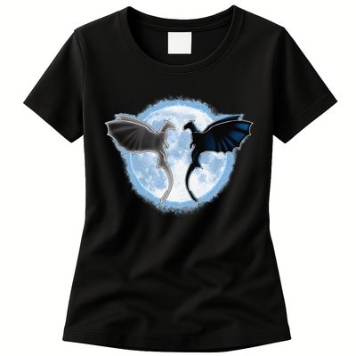 Toothless Light Fury In Space Design For Valentines Day Womens T-Shirt