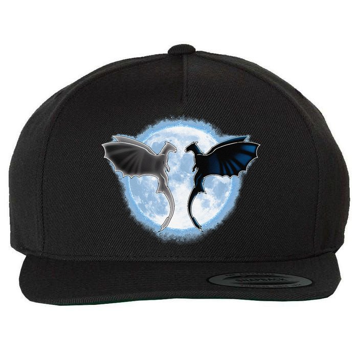 Toothless Light Fury In Space Design For Valentines Day Wool Snapback Cap