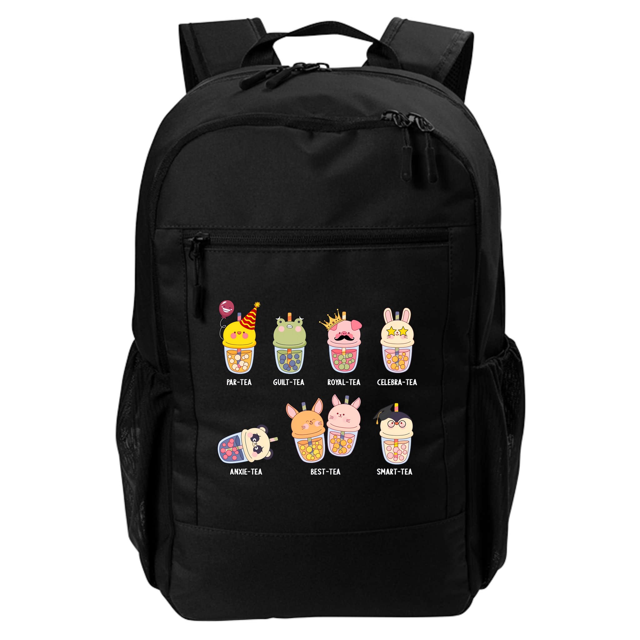 Tea Life Funny Cute Milk Tea Cup Milk Tea Lover Humorous Puns Backpack
