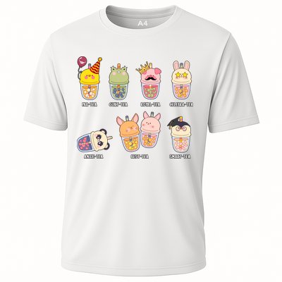 Tea Life Funny Cute Milk Tea Cup Milk Tea Lover Humorous Puns Cooling Performance Crew T-Shirt