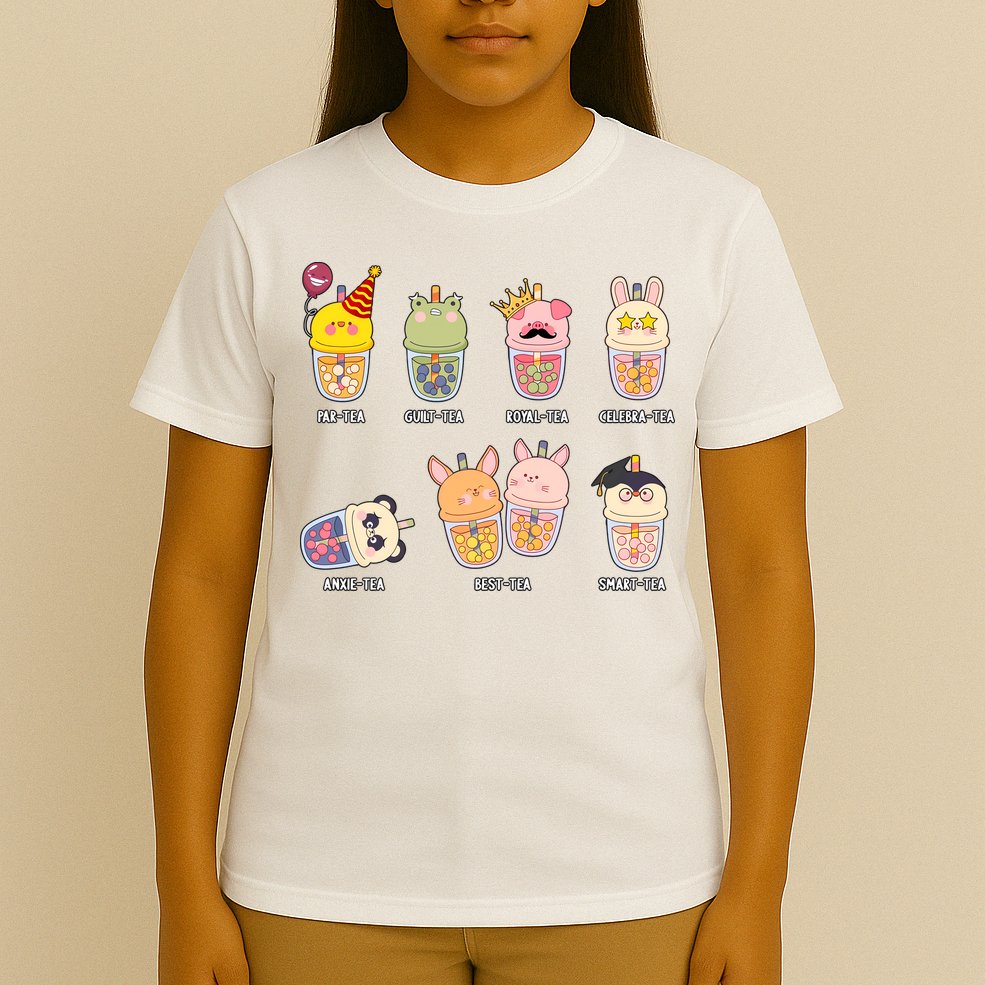 Tea Life Funny Cute Milk Tea Cup Milk Tea Lover Humorous Puns T-Shirt