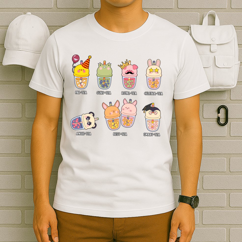 Tea Life Funny Cute Milk Tea Cup Milk Tea Lover Humorous Puns T-Shirt