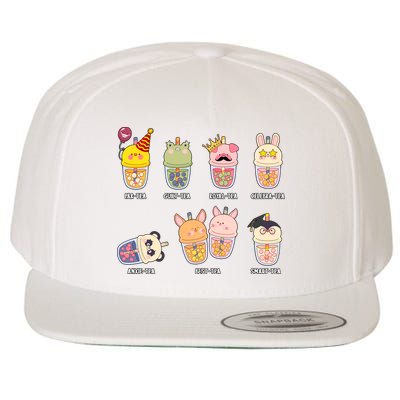 Tea Life Funny Cute Milk Tea Cup Milk Tea Lover Humorous Puns Wool Snapback Cap