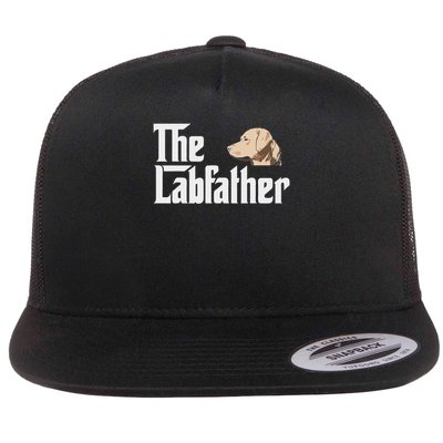 The Labrador Father Funny Lab Dad Gif Flat Bill Trucker Hat