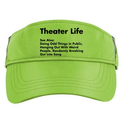 Theater Life Funny Drama Actor Actress Gifts Adult Drive Performance Visor