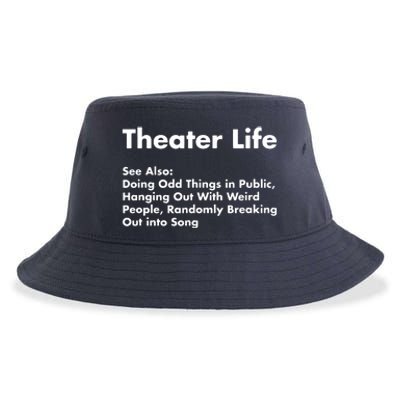 Theater Life Funny Drama Actor Actress Gifts Sustainable Bucket Hat