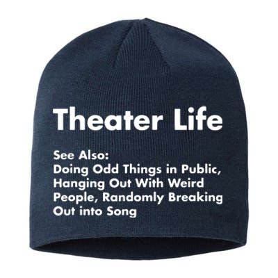 Theater Life Funny Drama Actor Actress Gifts Sustainable Beanie