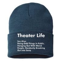 Theater Life Funny Drama Actor Actress Gifts Sustainable Knit Beanie