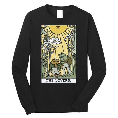 The Lovers Frog Toad Tarot Card Cottagecore Frog Lover Long Sleeve Shirt