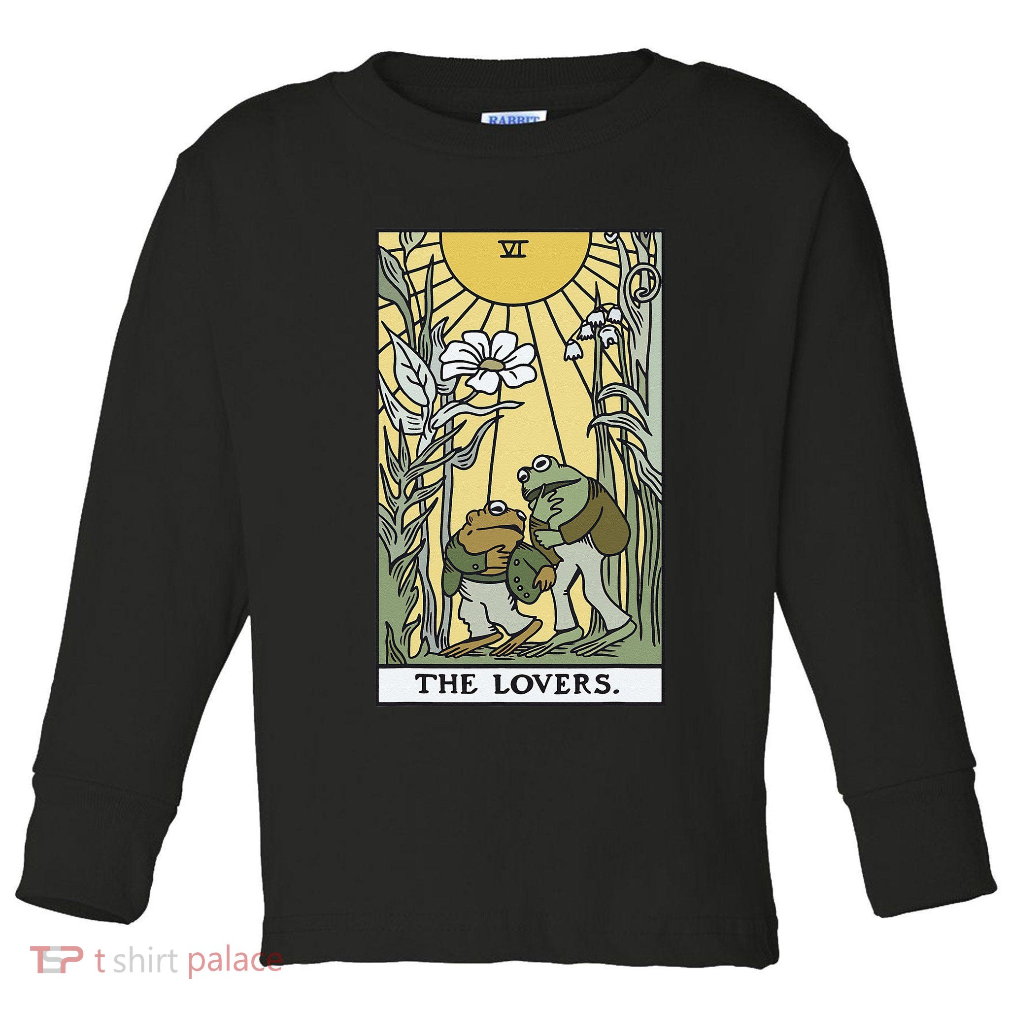 The Lovers Frog Toad Tarot Card Cottagecore Frog Lover Toddler Long Sleeve Shirt