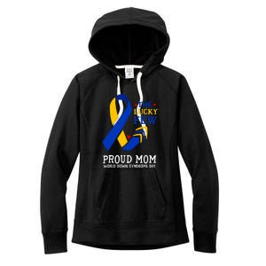 The Lucky Few Proud Mom Gift Down Syndrome Day Women's Fleece Hoodie