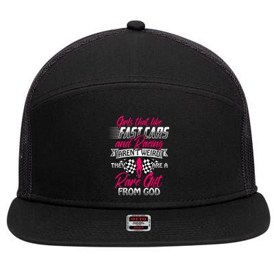 That Like Fast Cars Are Rare Fun Quote For Racing Fans Gift 7 Panel Mesh Trucker Snapback Hat