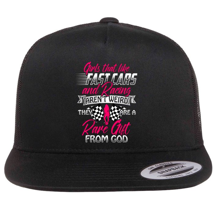 That Like Fast Cars Are Rare Fun Quote For Racing Fans Gift Flatbill Hat