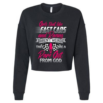 That Like Fast Cars Are Rare Fun Quote For Racing Fans Gift Cropped Pullover Crew